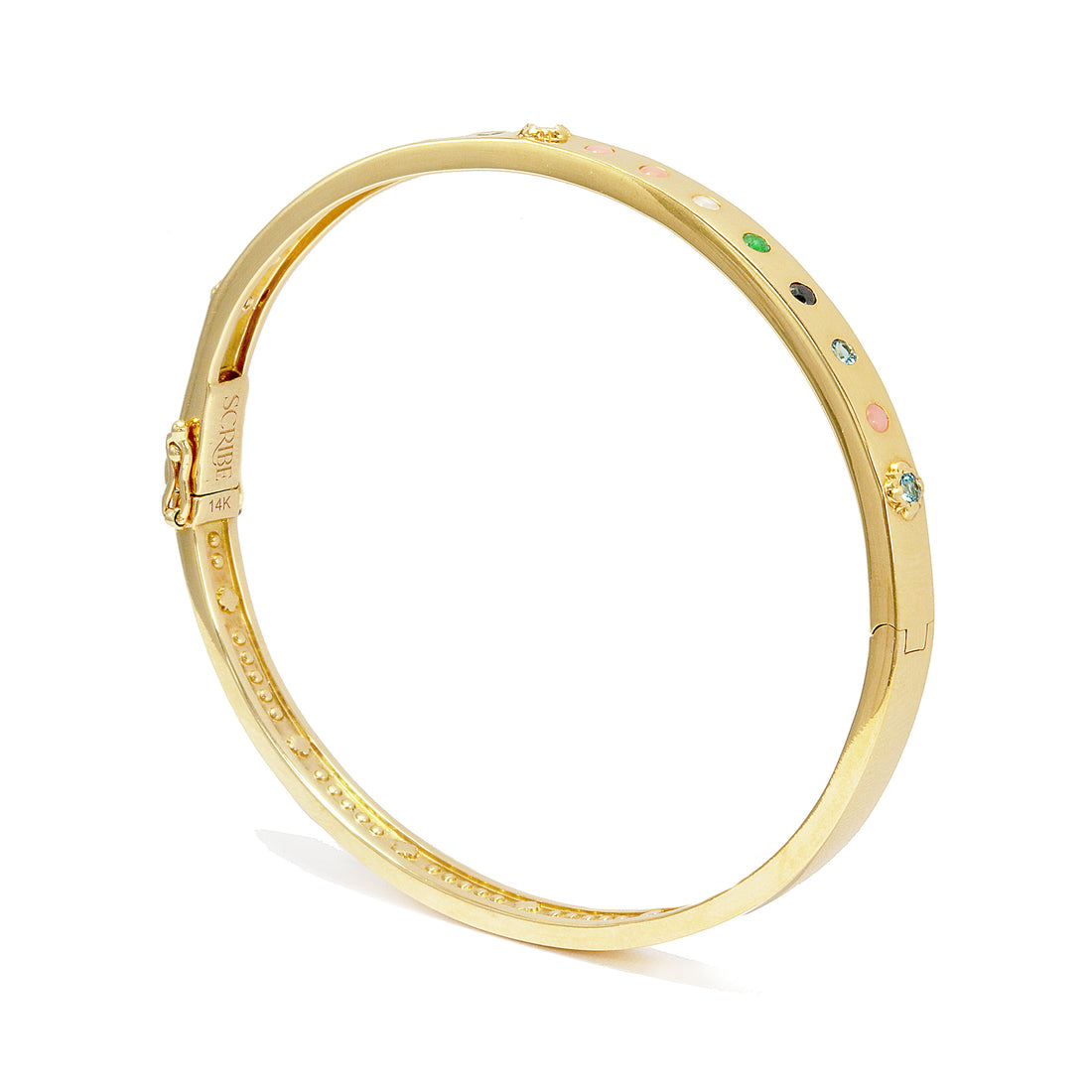 Love Note Bangle - "To The Moon And Back" - 16 Stones